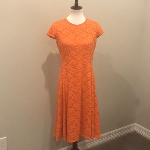 Alfani Size 8 Dress Orange Lace